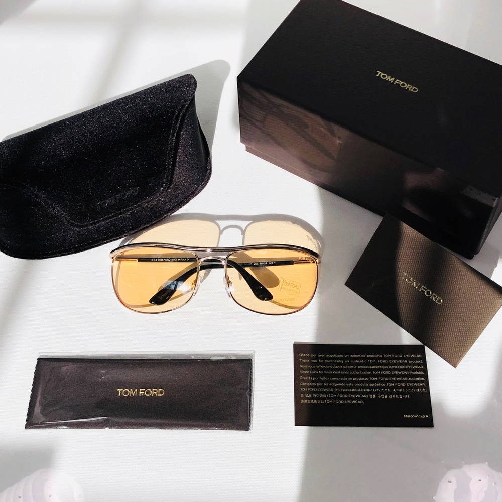 New TOM FORD Ryder Rose Gold Orange Sunglasses - Picture 3 of 16